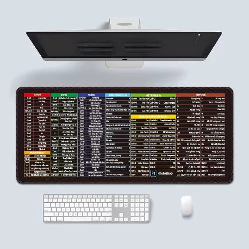 tapis de souris raccourcis clavier en français