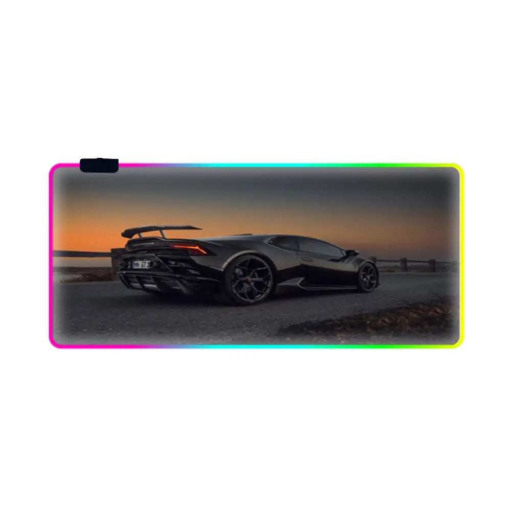 Grand tapis de souris gamer rgb lamborghini