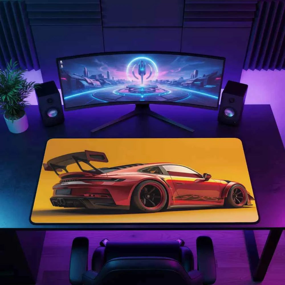 Grand tapis de souris voiture Porsche 2