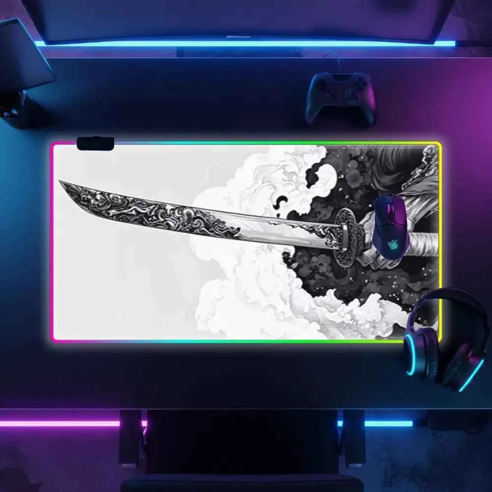 Meilleur tapis de souris RGB Katana du samourai