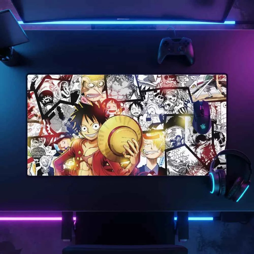 Set-up tapis de souris One Piece Luffy et son équipage