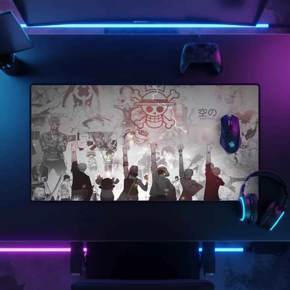 Set up tapis de souris One piece equipage du chapeau de paille