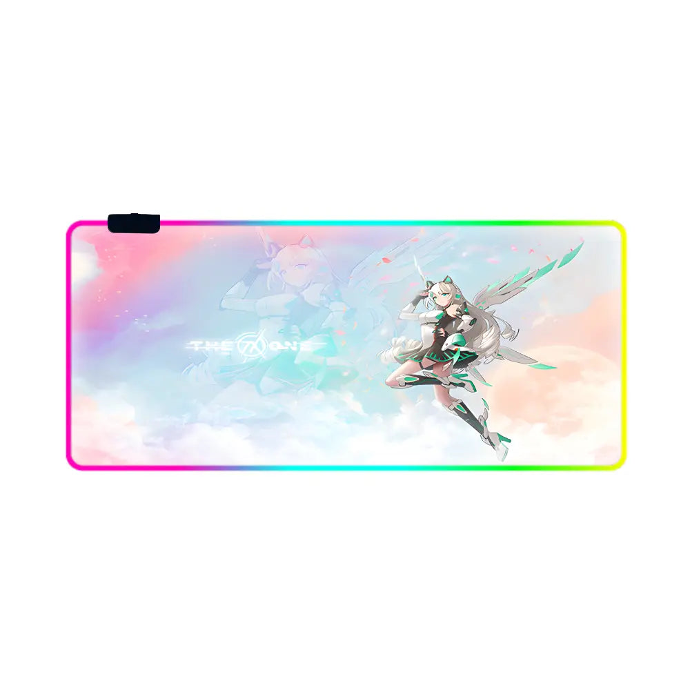 tapis de souris rgb fille anime the one