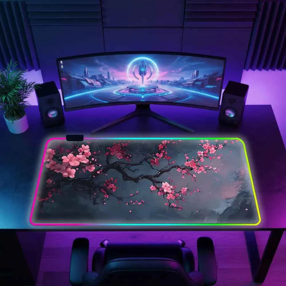 Tapi de souri xxl rgb fleur rose