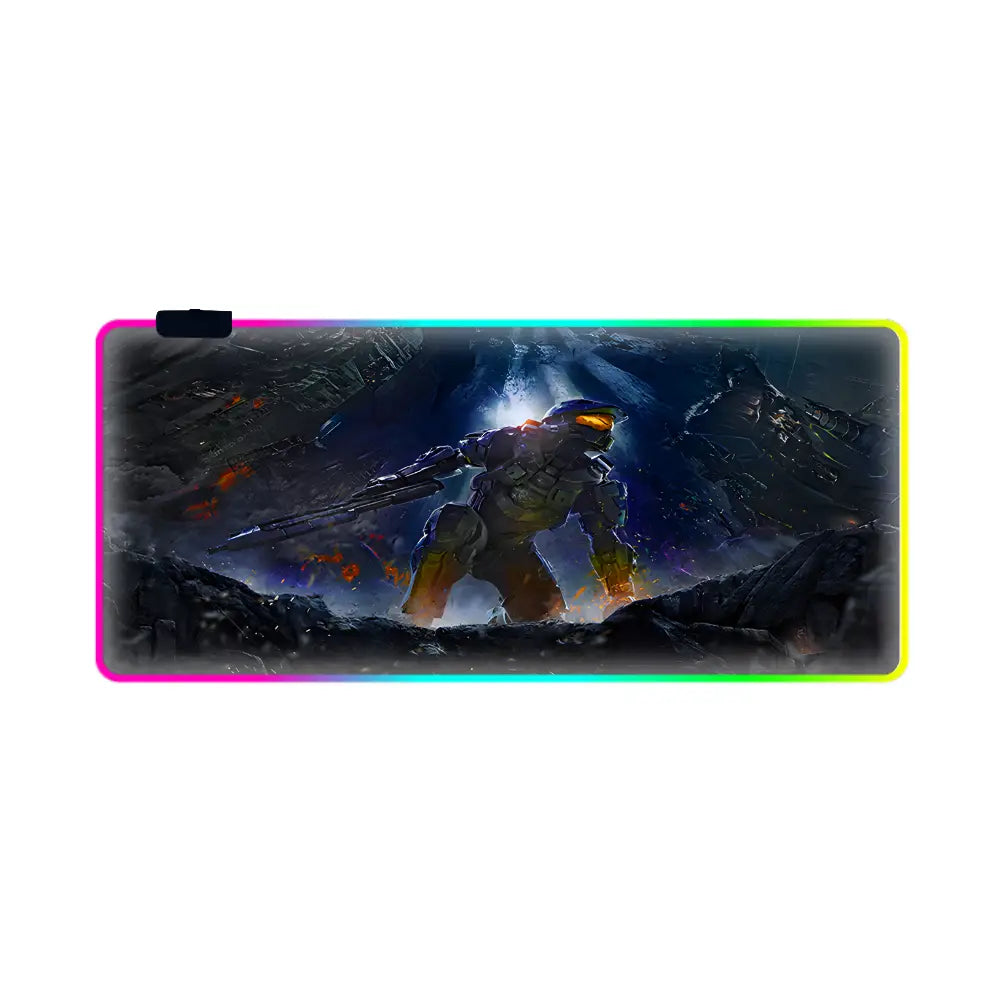 tapis de souris xxl rgb soldat armure