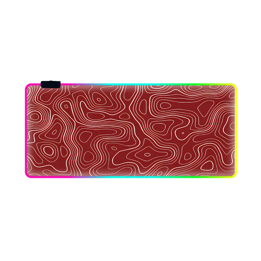 Tapi de souri xxl rgb topographique rouge