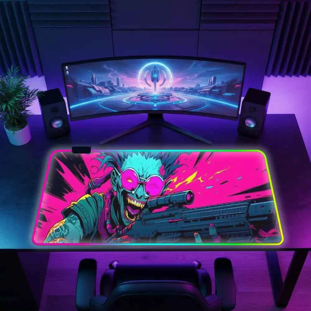 Tapi de souris gamer rgb zombie sniper