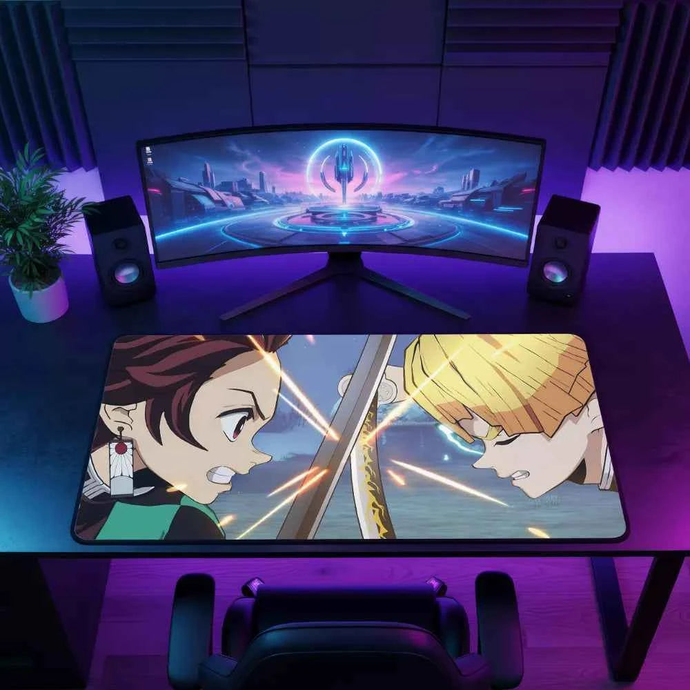 Tapis de souris Demon Slayer Zenitsu vs Tanjiro
