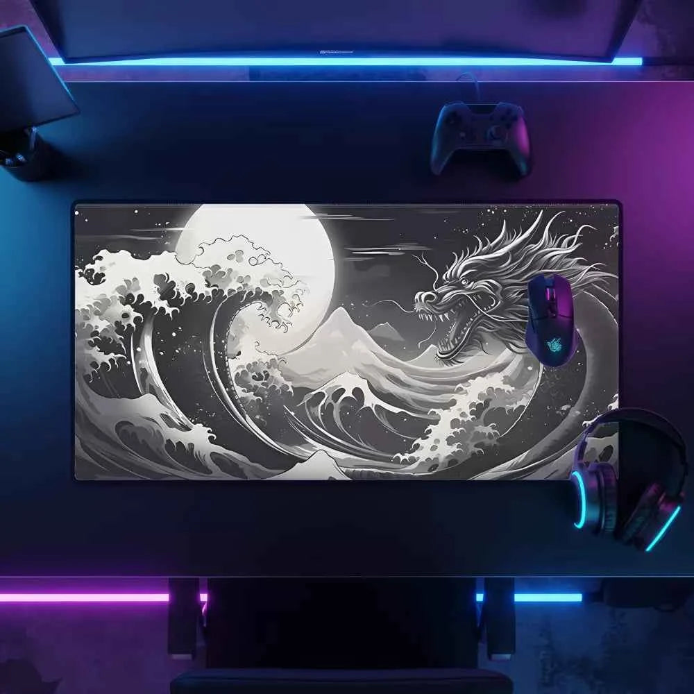 Tapis de souris Japon Dragon noir