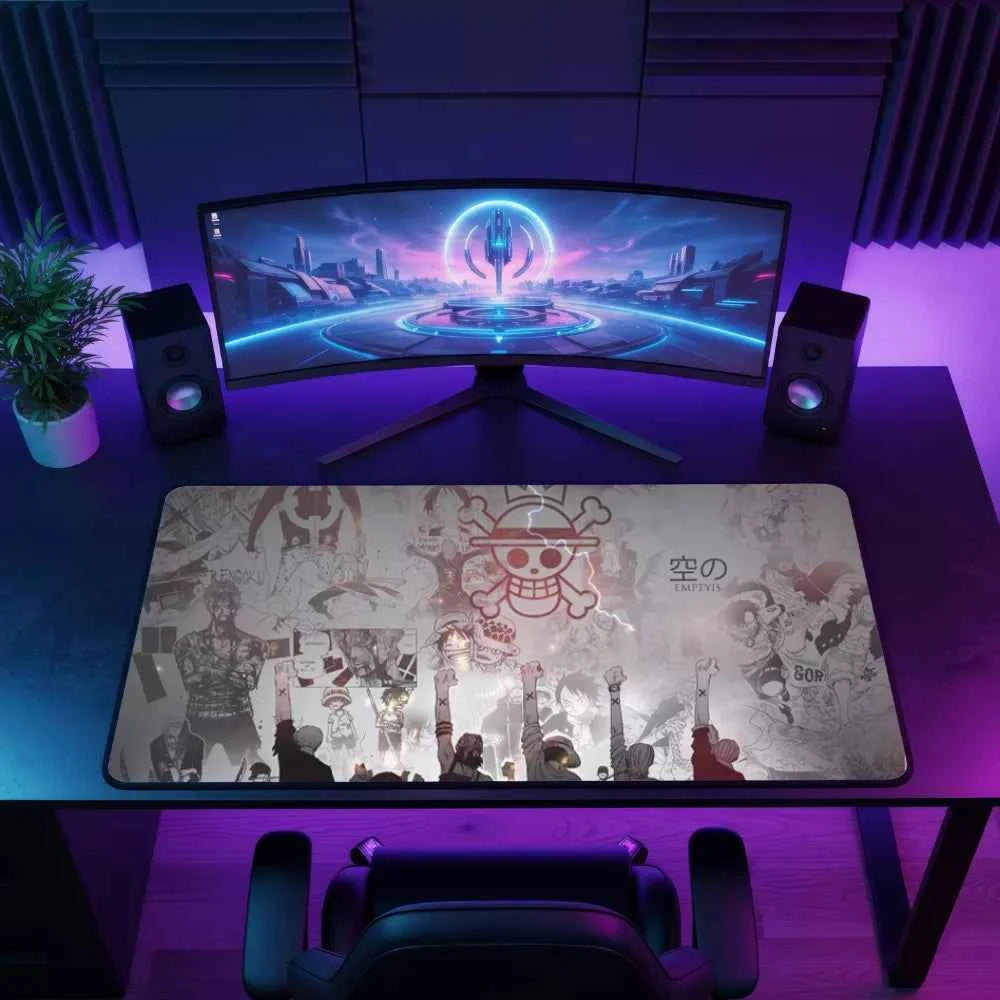 Tapis de souris One piece equipage du chapeau de paille