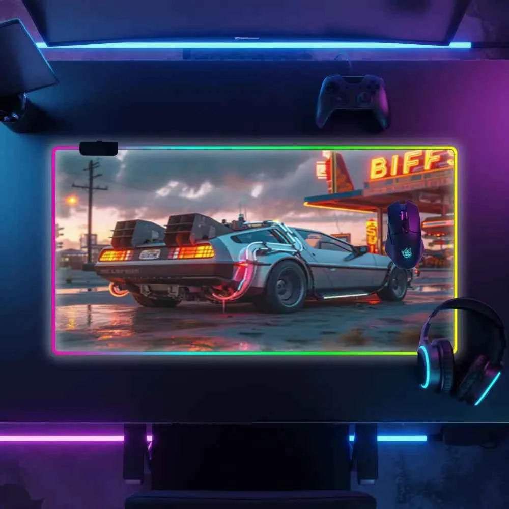 Tapis de souris RGB xxl Delorean