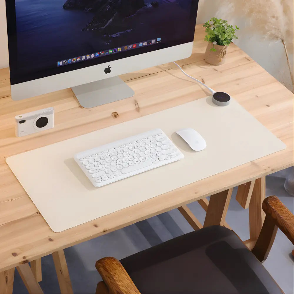 Tapis de souris chauffant xl blanc