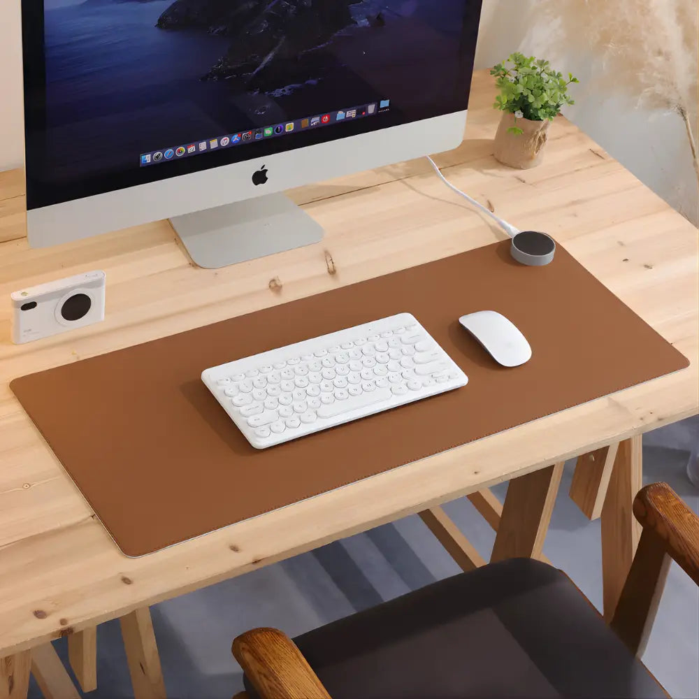 Tapis de souris chauffant xl marron