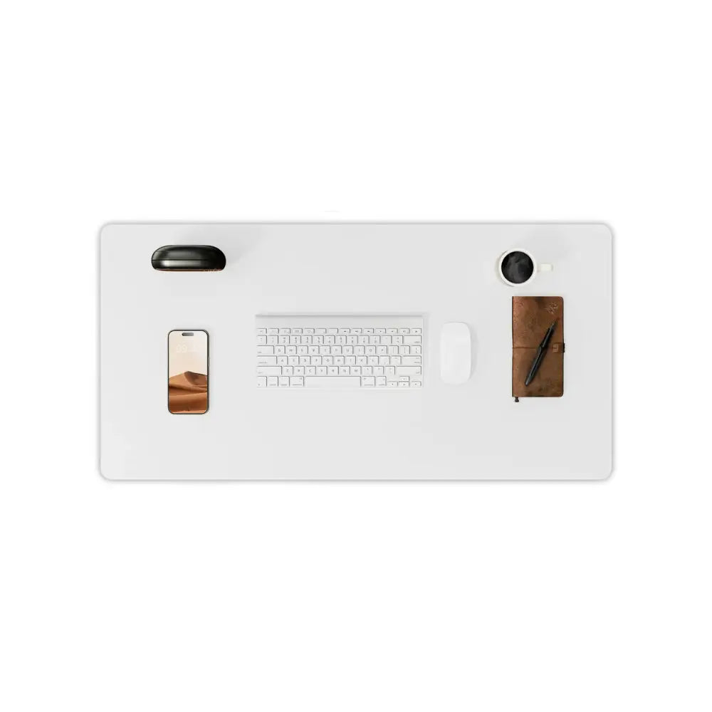 tapis de souris cuir blanc xxl