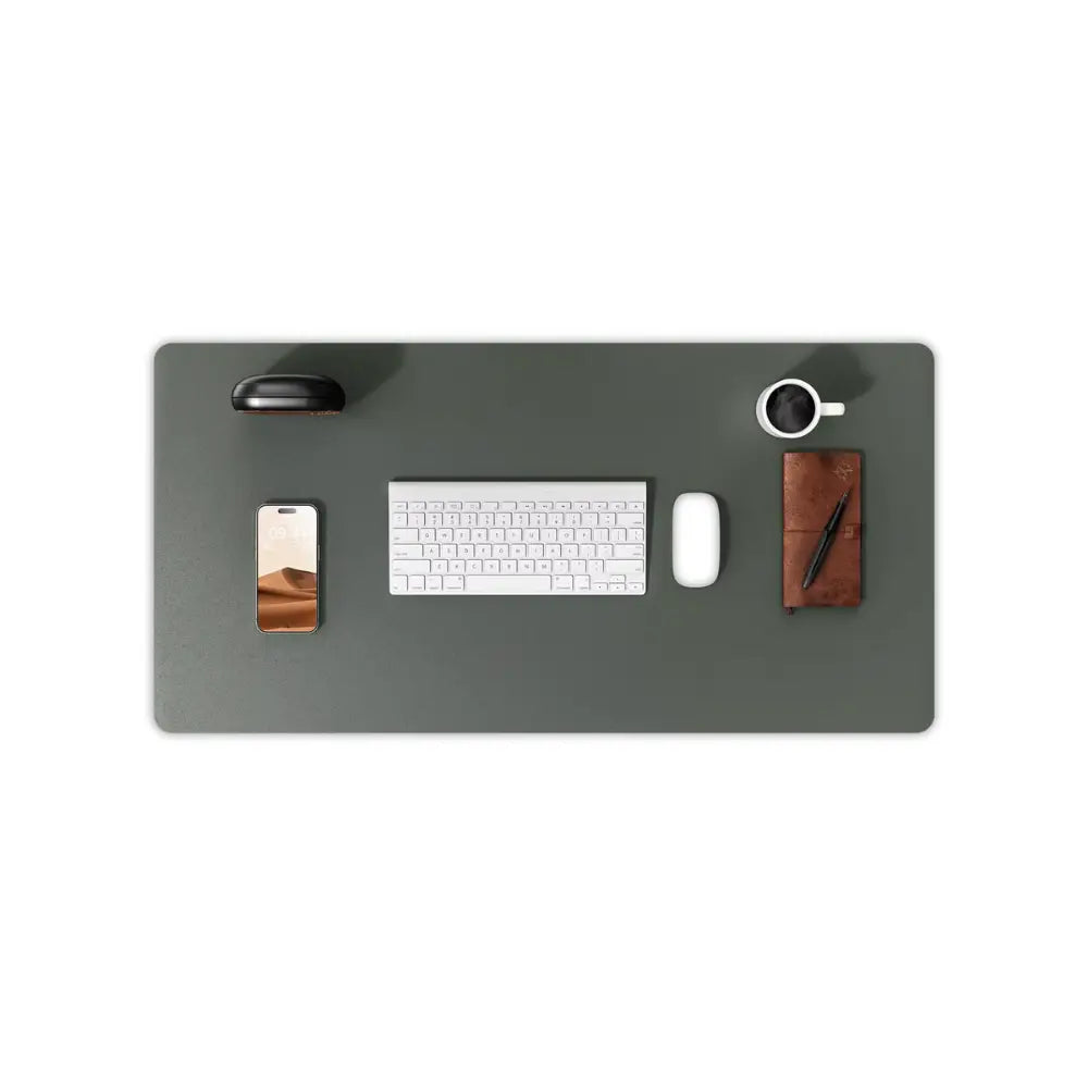 tapis de souris cuir gris