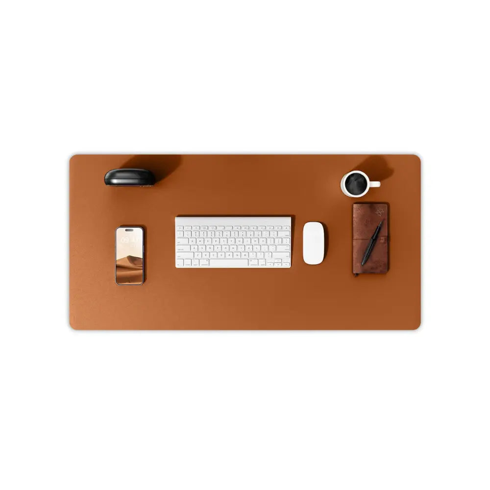 tapis de souris cuir marron