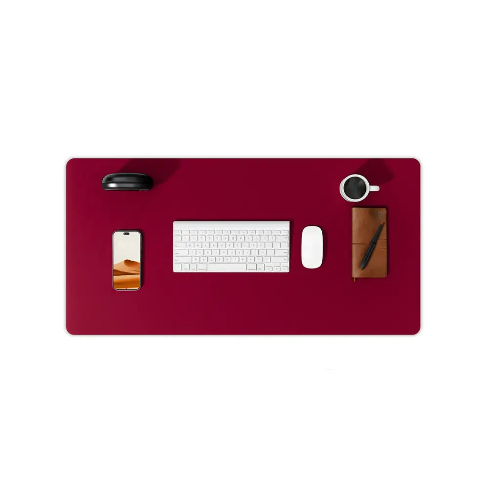 tapis de souris cuir rouge