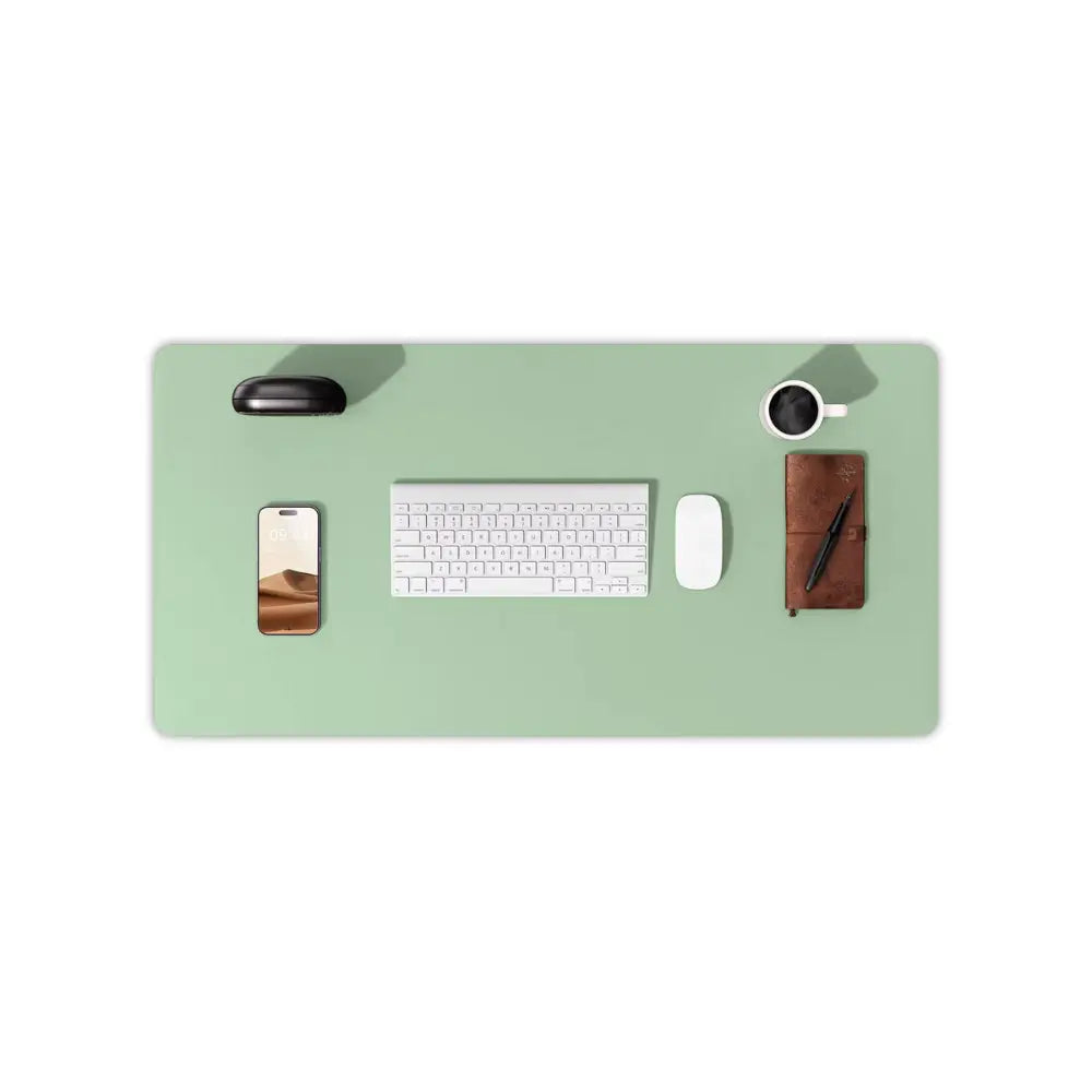 tapis de souris cuir vert