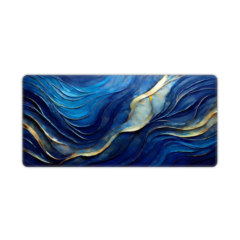 Tapis de souris bleu design artistique pour bureau