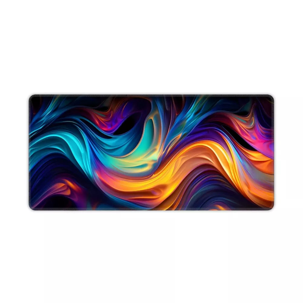 Tapis de souris design vague bleu et orange