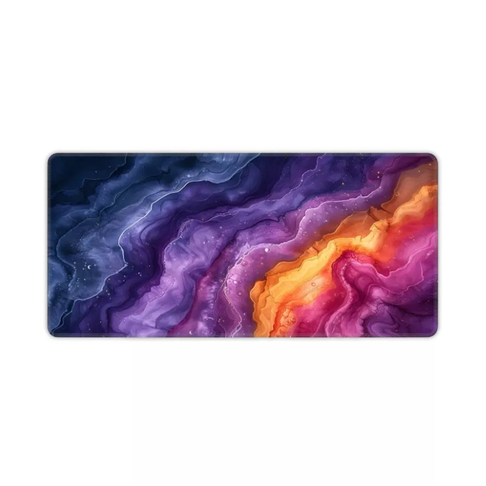 Tapis de souris violet et jaune motif design pour gamer