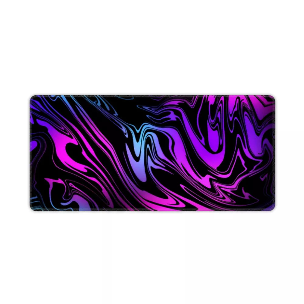Tapis de souris design violet avec accents bleu