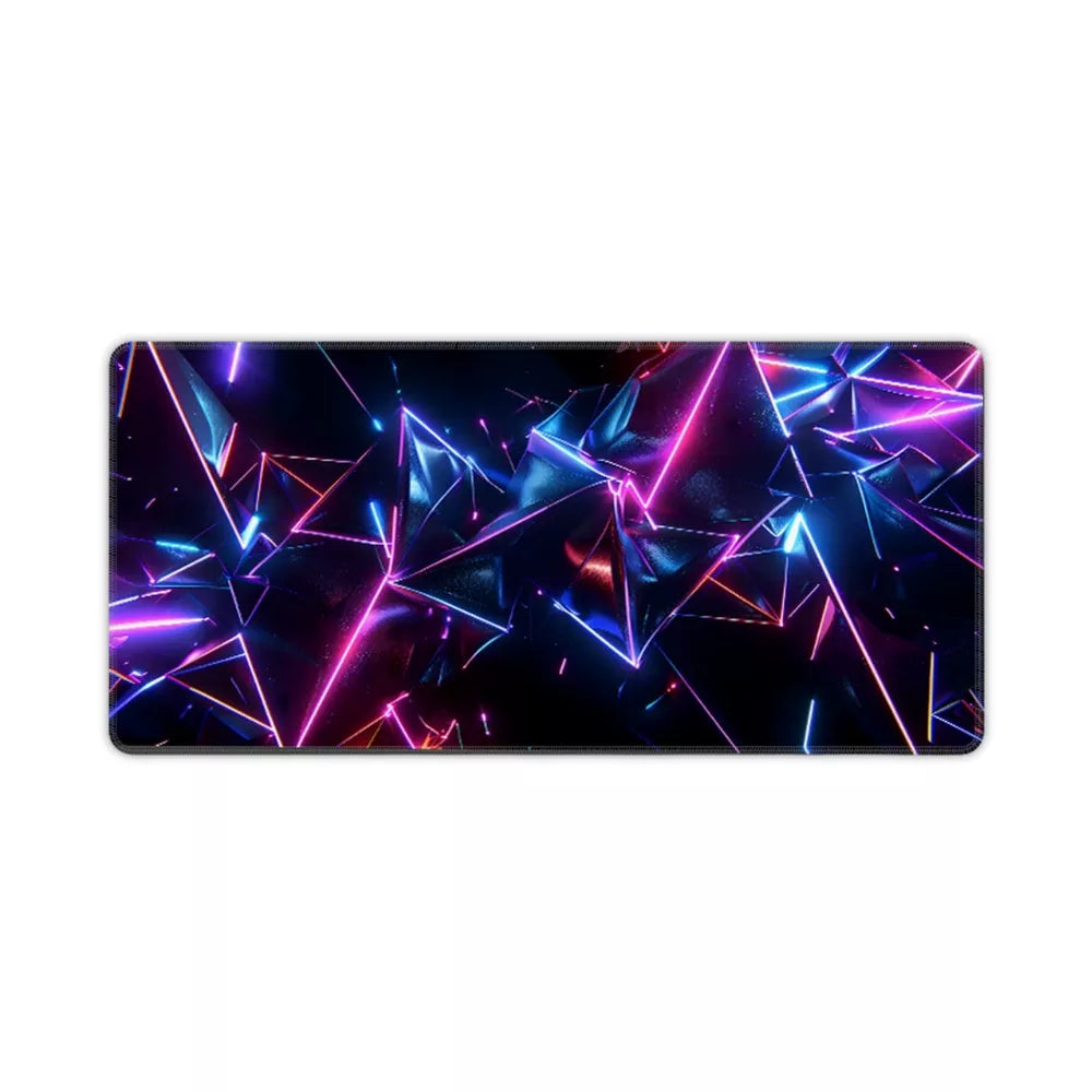 Tapis de souris xxl gamer Forme néon violet et bleu