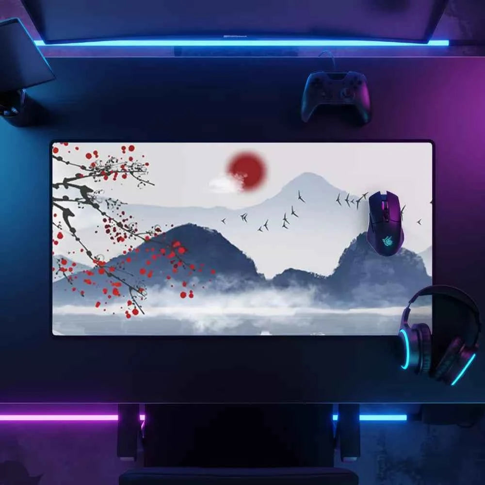 Tapis de souris Japonais xxl - Lune Rouge