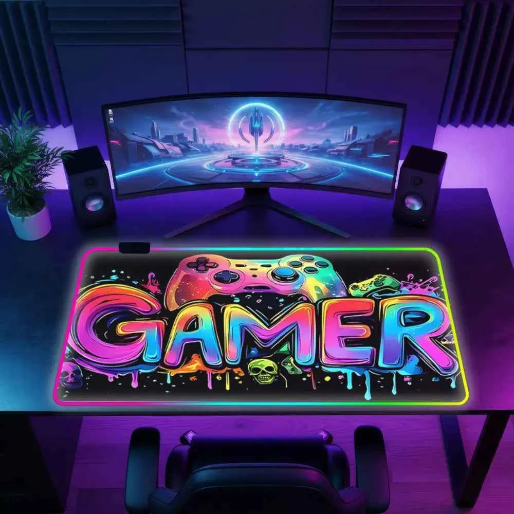 Tapis de souris gamer lumineux