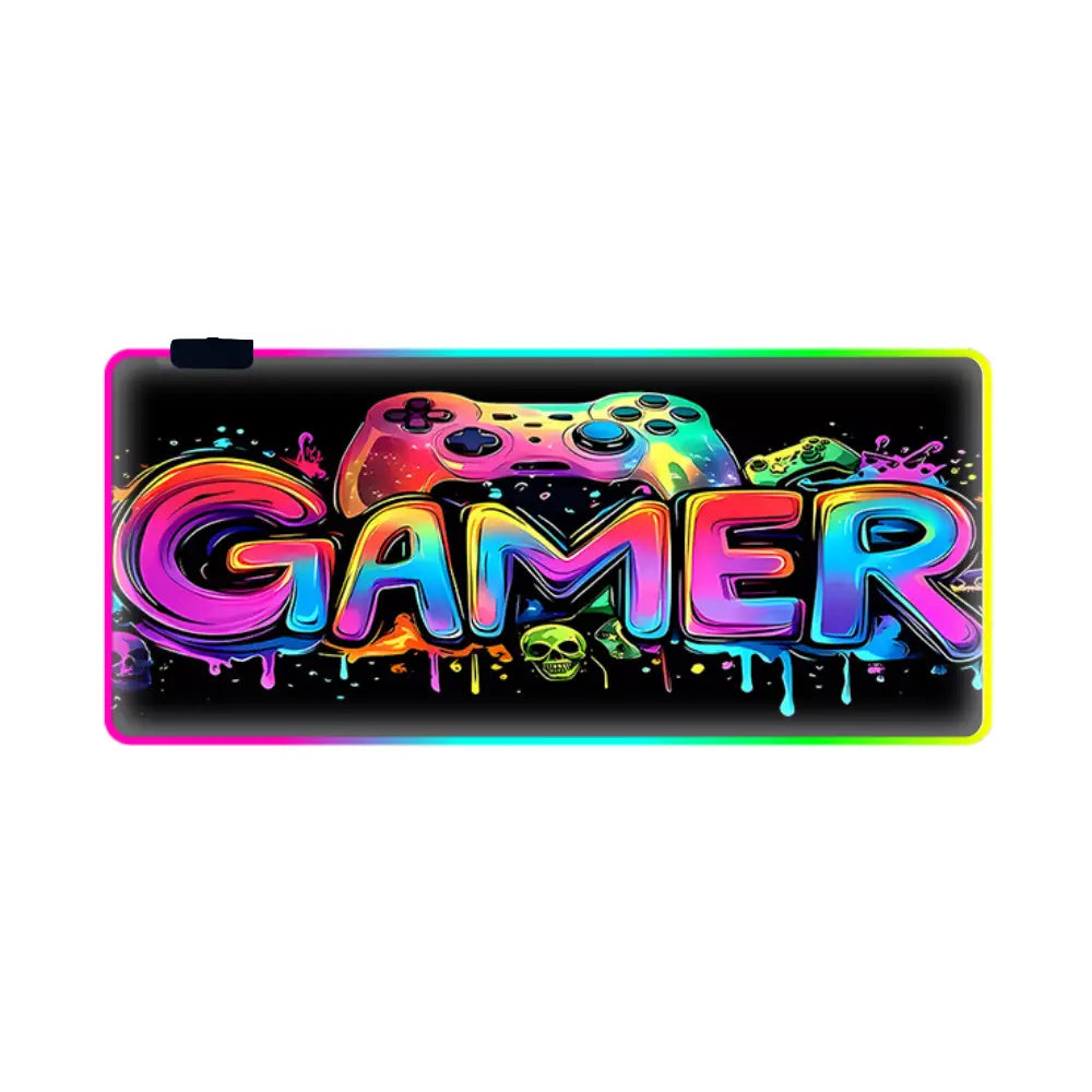 Tapis de souris gamer manette rgb xxl