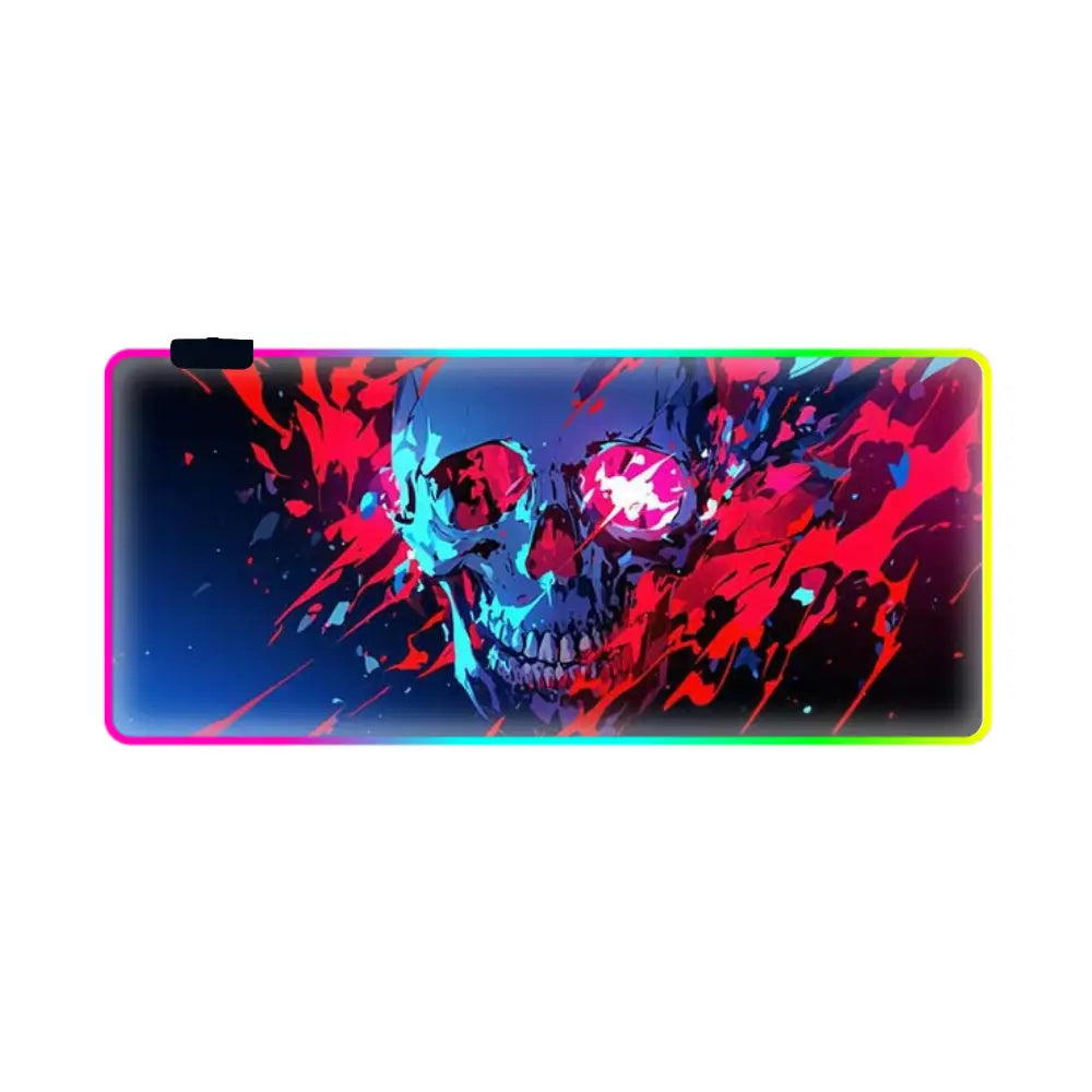 tapis de souris gaming rgb crane rouge