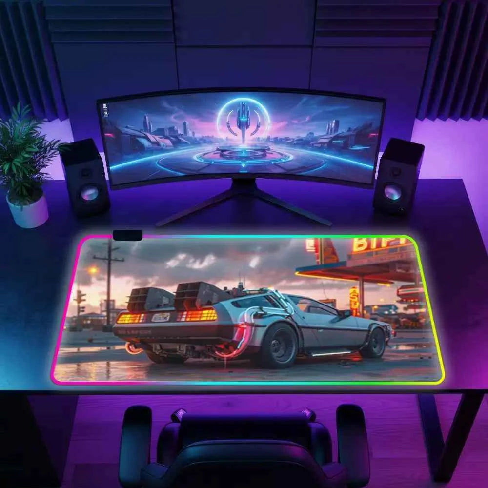 Tapis de souris led Delorean