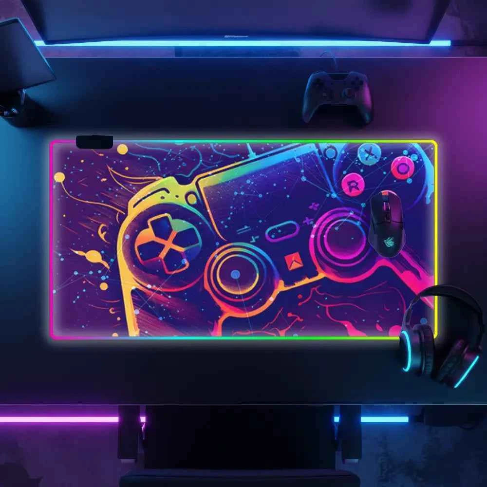 Tapis de souris led manette playstation rgb
