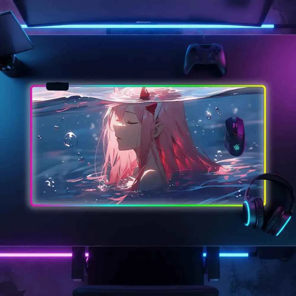 Tapis de souris led zero two dans l eau