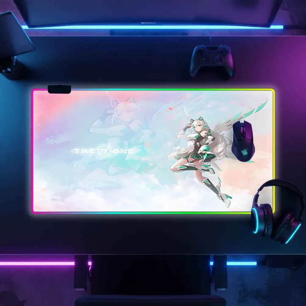 Tapis de souris lumineux fille anime the one