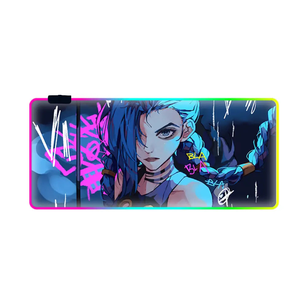 Tapis de souris lumineux jinx arcane