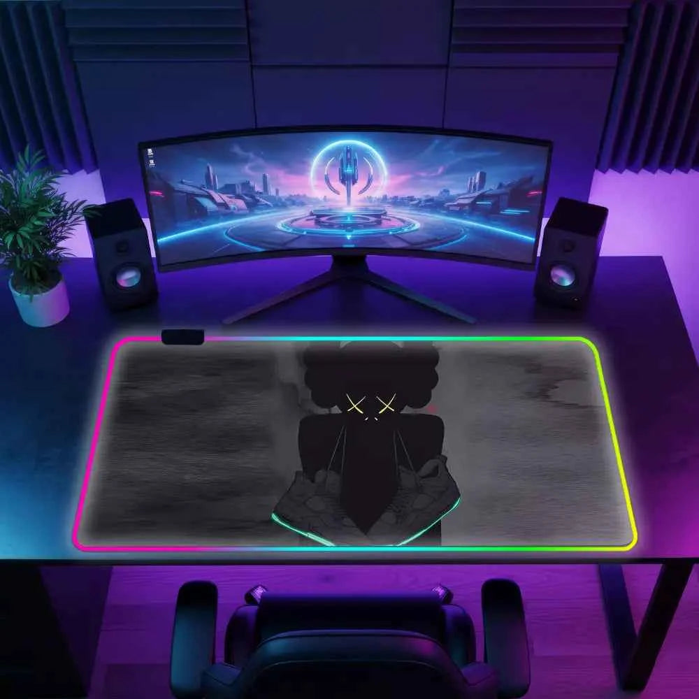 Tapis de souris neon sneakers fantome sombre