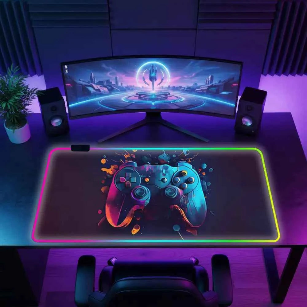 Tapis de souris original manette RGB xxl