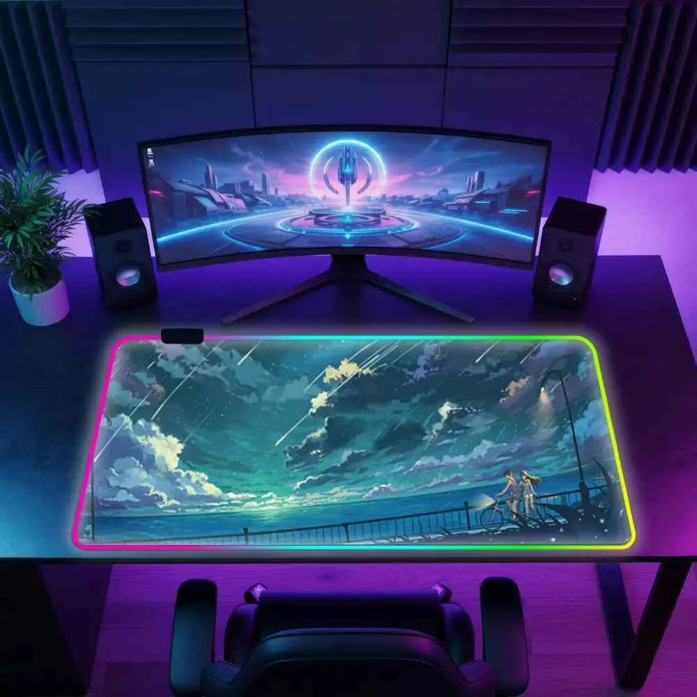 Tapis de souris rgb balade nuit etoilee