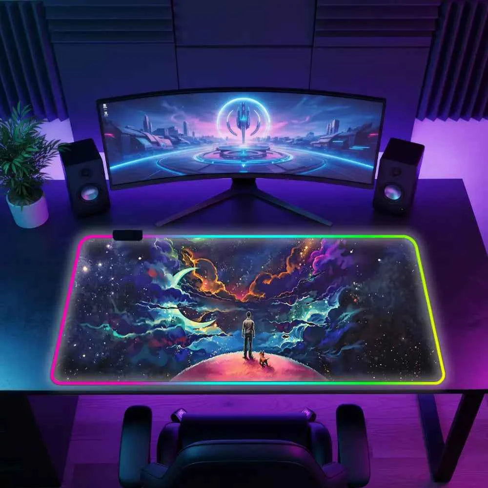 Tapi de souri rgb planete lune nuit