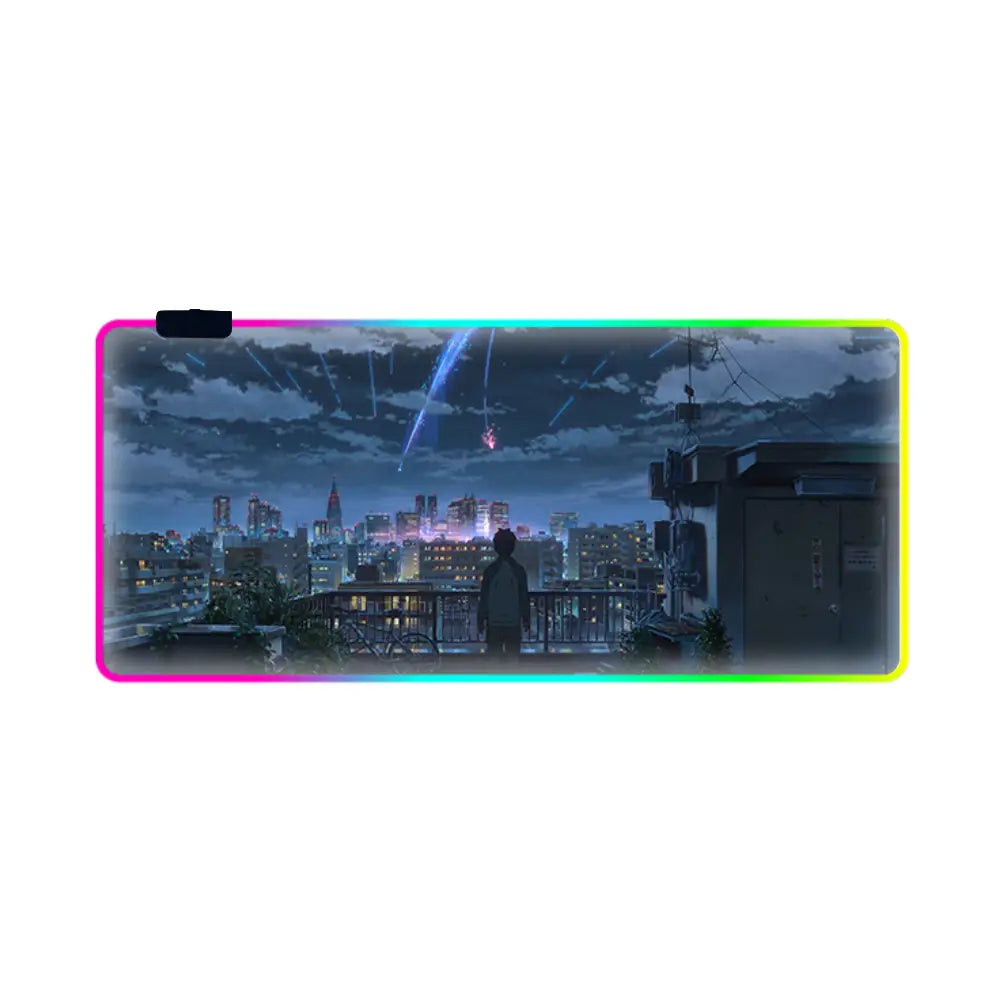 Tapis de souris rgb your name face a la ville