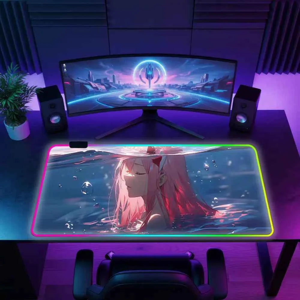 Tapis de souris rgb zero two dans l eau