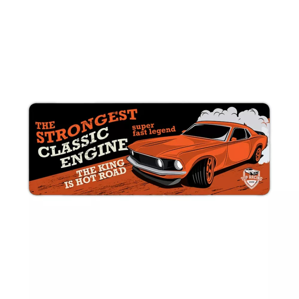 Tapis de souris xxl gamer voiture vintage orange