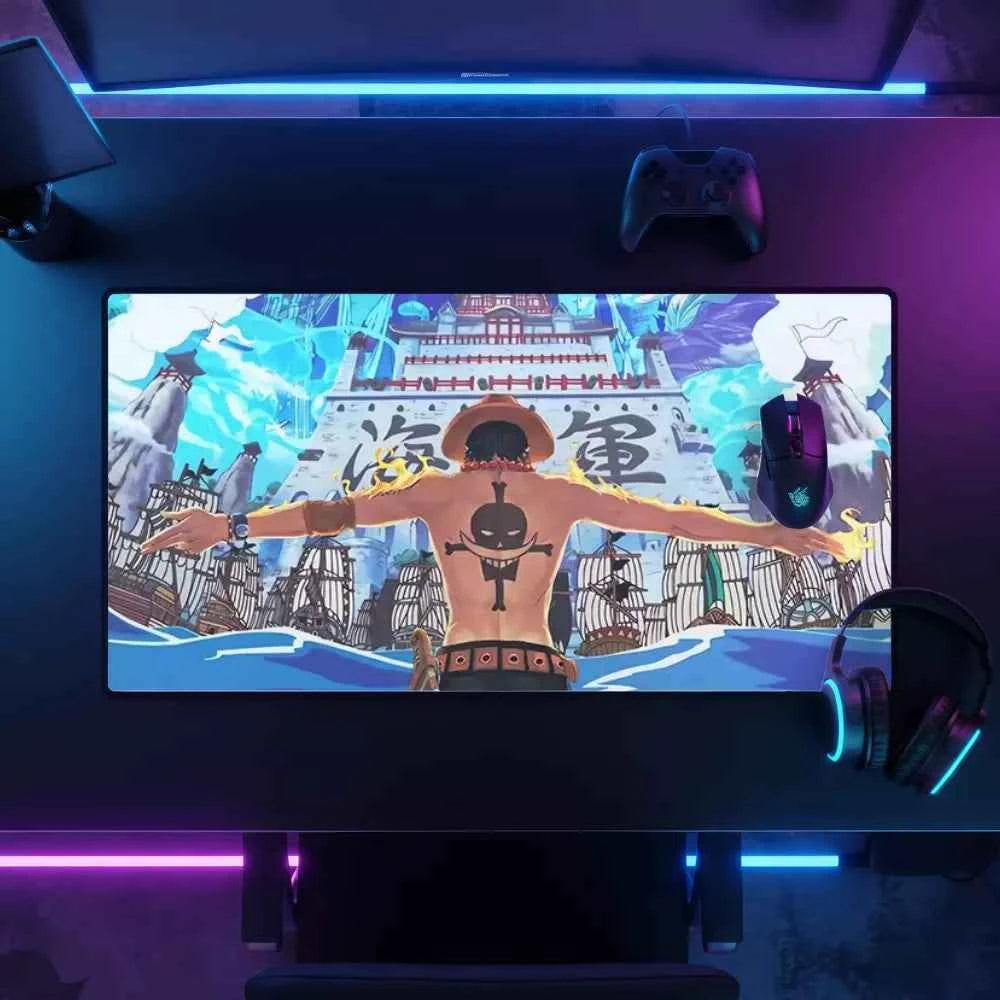 Tapis de souris xl One Piece Ace nouveau monde