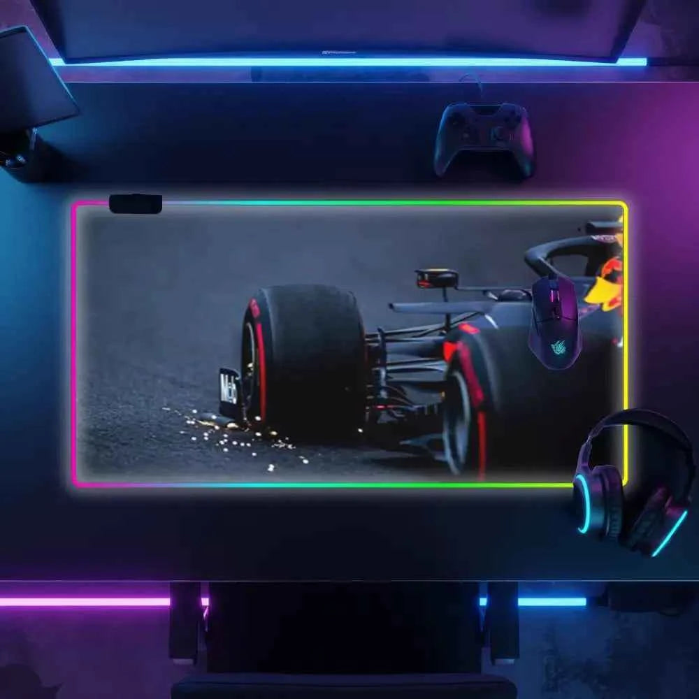 Tapis de souris xxl led formule 1