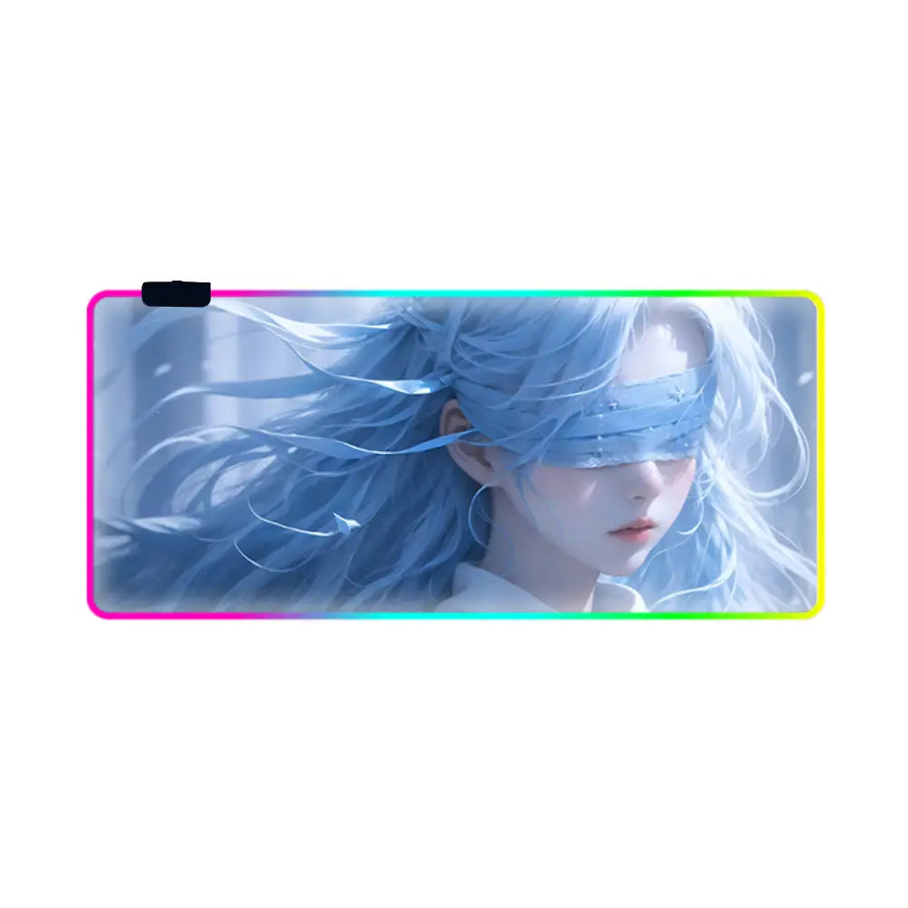 Tapis de souris xxl lumin femme anime yeux bandes