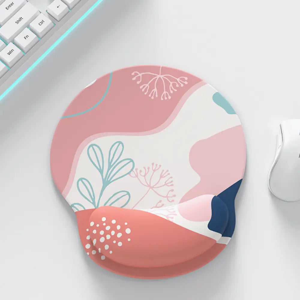 meilleur tapis de souris ergonomique fleur rose