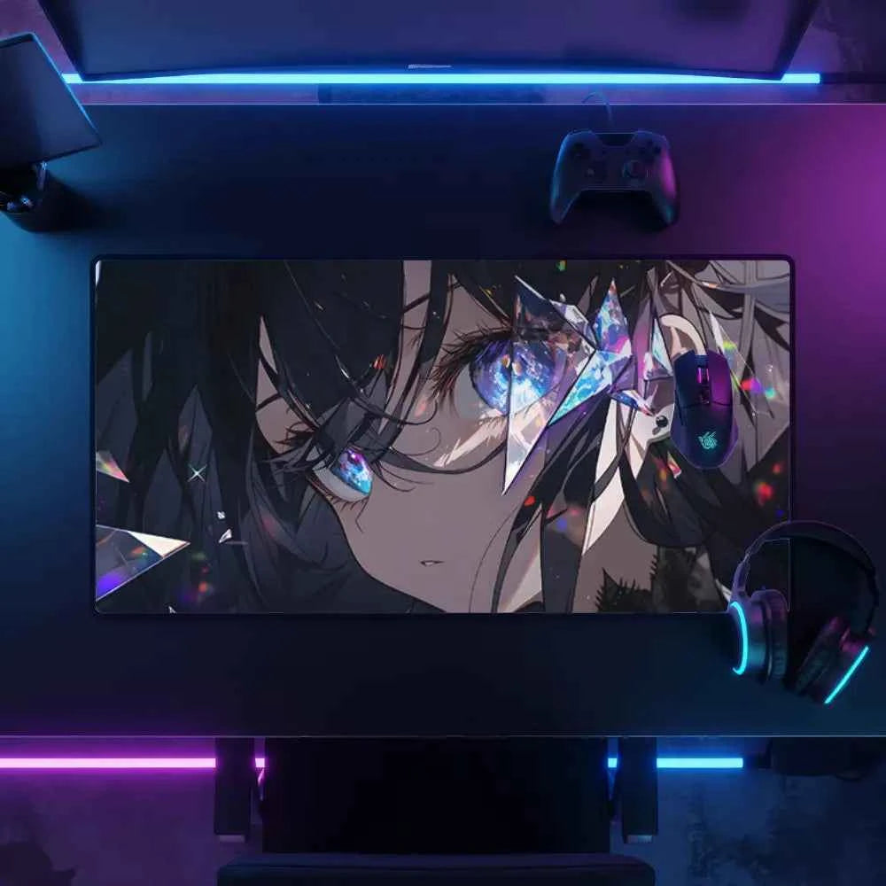 meilleur tapis de souris gamer fille aux yeux crystal