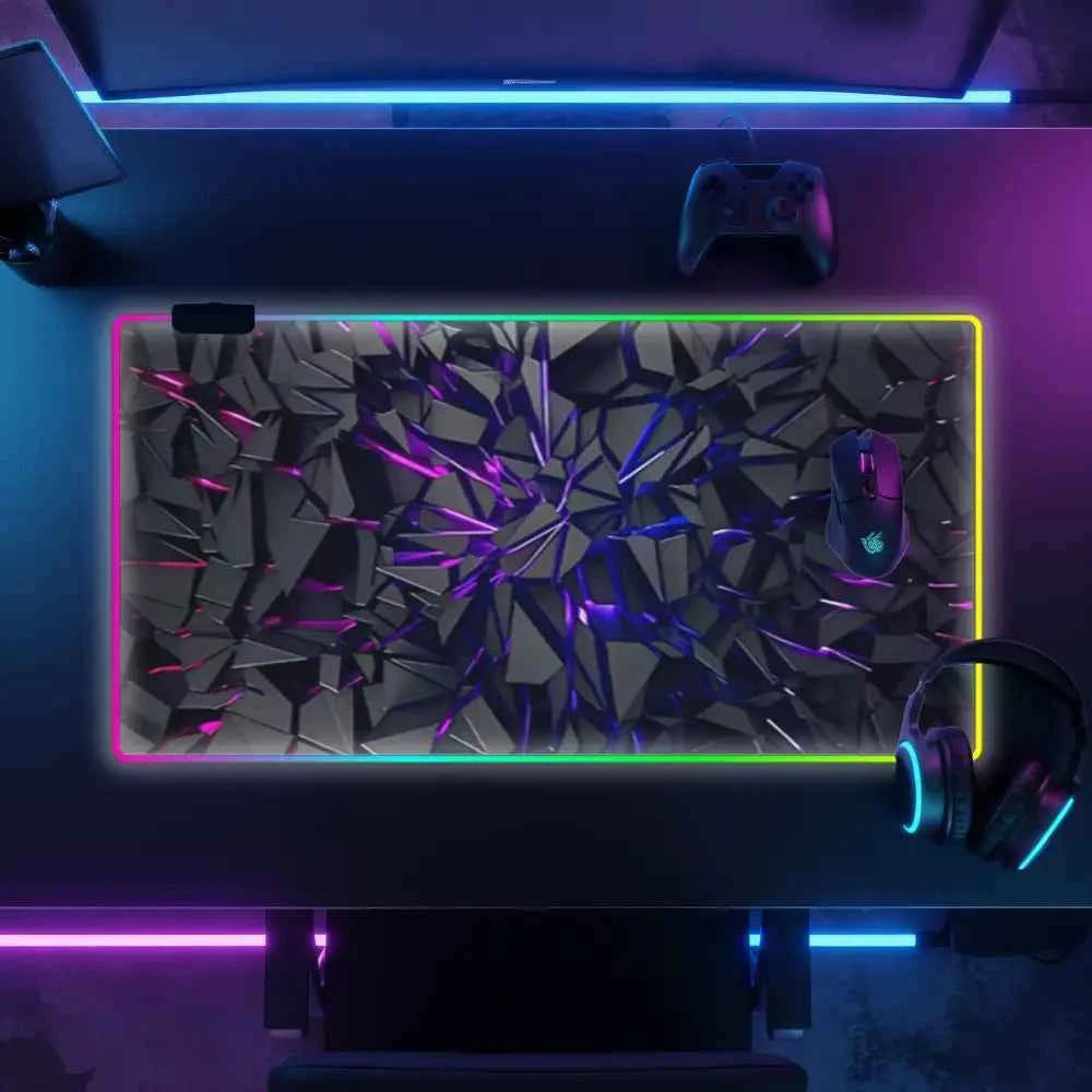 meilleur tapis de souris led rgb forme 3D futuriste