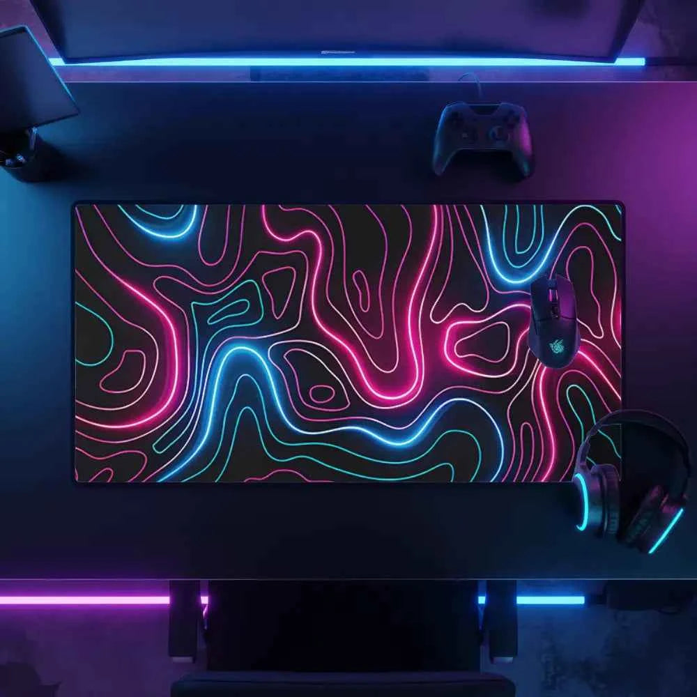 meilleur tapis de souris topographie bleu et rouge